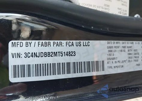 2021 Jeep Compass North from USA, damaged, VIN 3C4NJDBB2MT514823